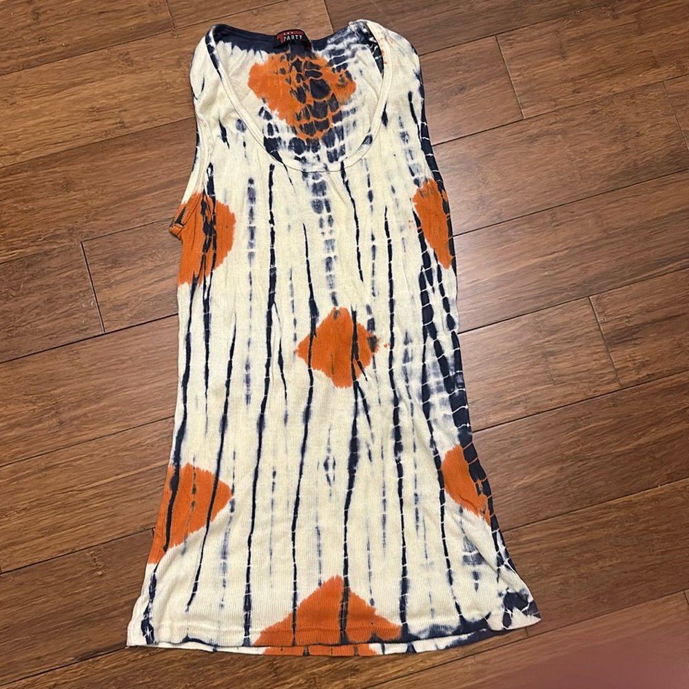 Yellow tie dye tank